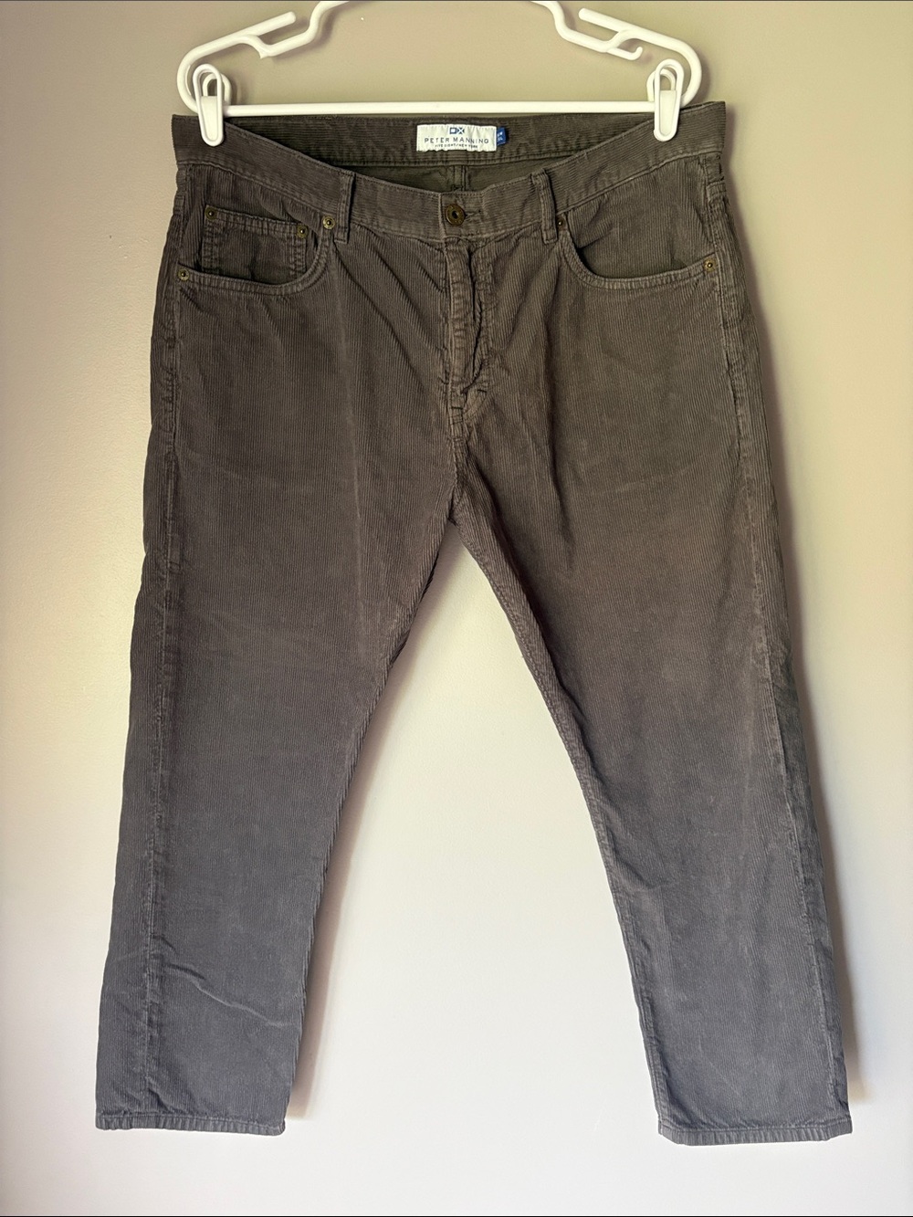 Peter Manning Men’s Grey Corduroy Pants